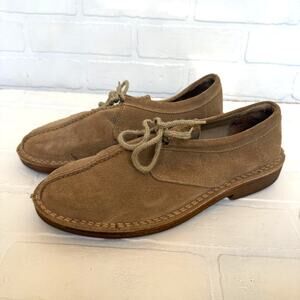 Cole Haan Men's Country Loafers Tan Leather Suede Casual Laceup Shoes sz 9.5